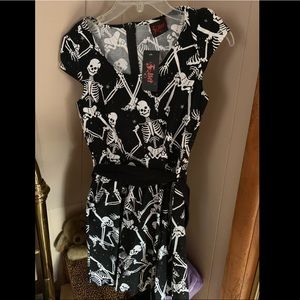 Pinup style skull dress